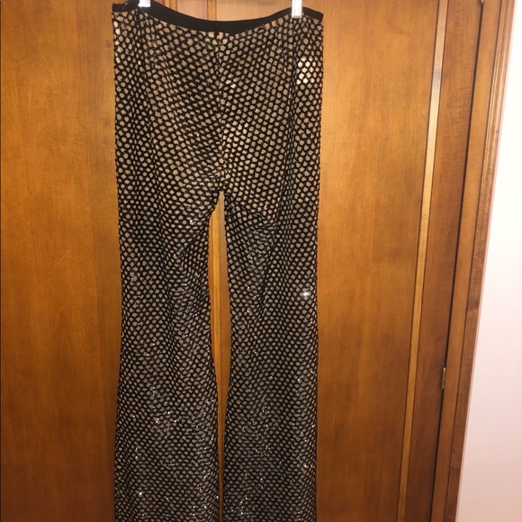 Black sequin flared pant - Picture 8 of 9